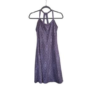 prAna Quinn Breathe Purple Athletic Racerback Mini Dress, Women's Size Small